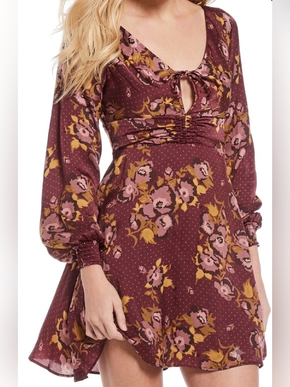 Free People Morning Light Satin Mini Dress, Size 2
